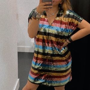 Rainbow Sequin Dress